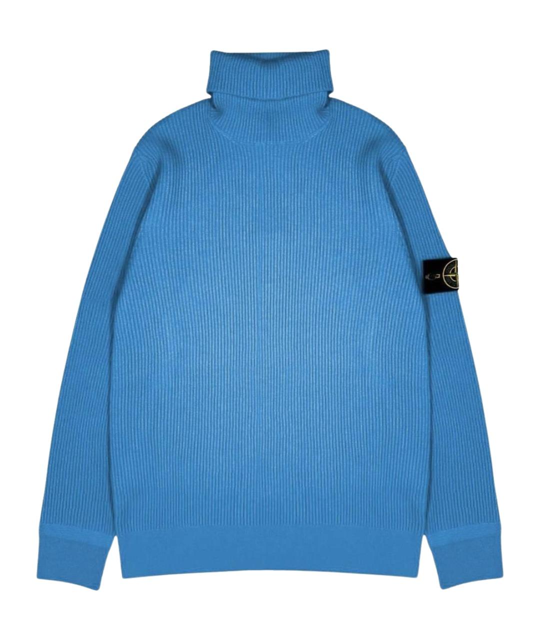 STONE ISLAND Синий шерстяной джемпер / свитер, фото 1