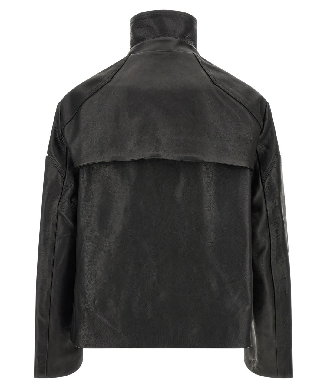 RICK OWENS Черная кожаная куртка, фото 3