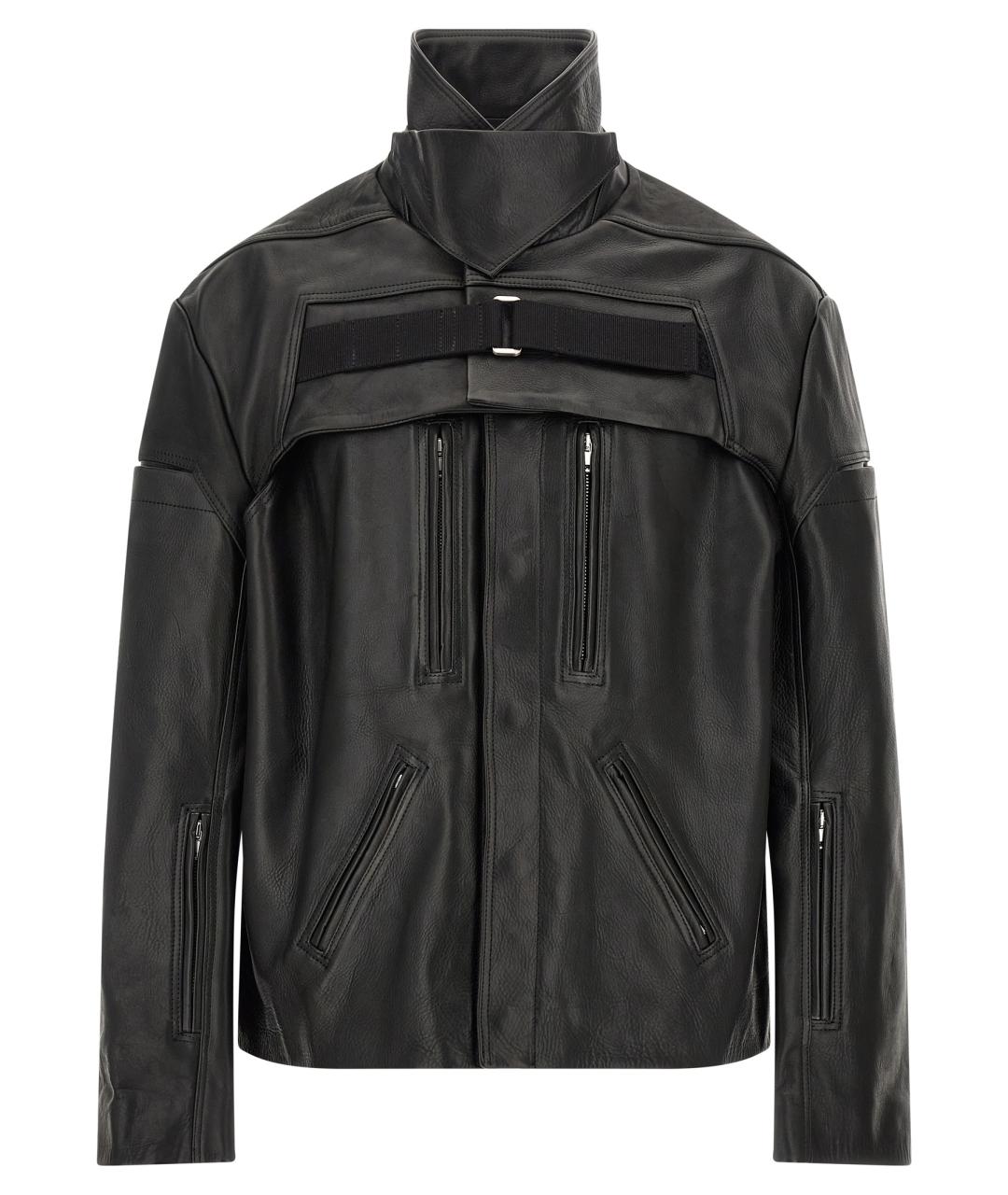 RICK OWENS Черная кожаная куртка, фото 1