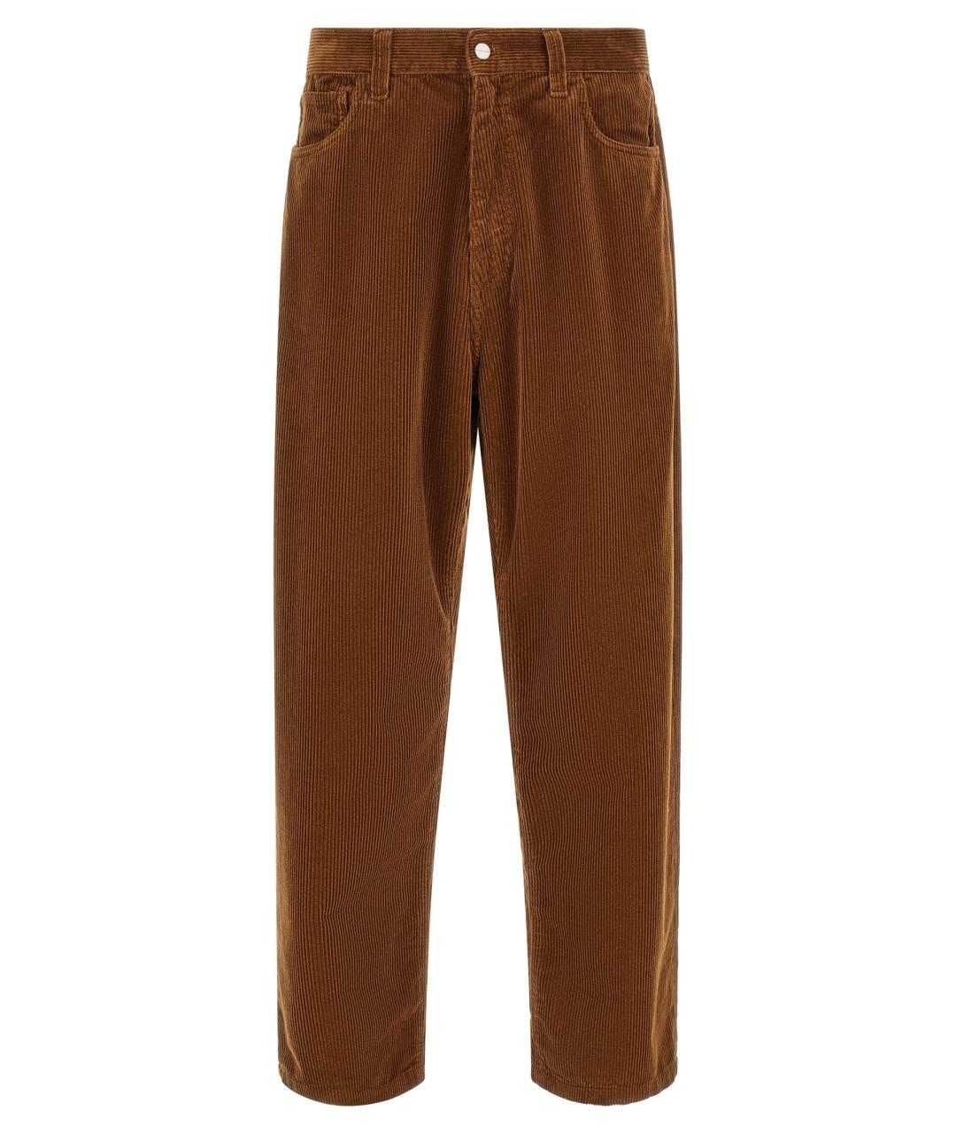 CARHARTT WIP Коричневые хлопковые повседневные брюки, фото 1