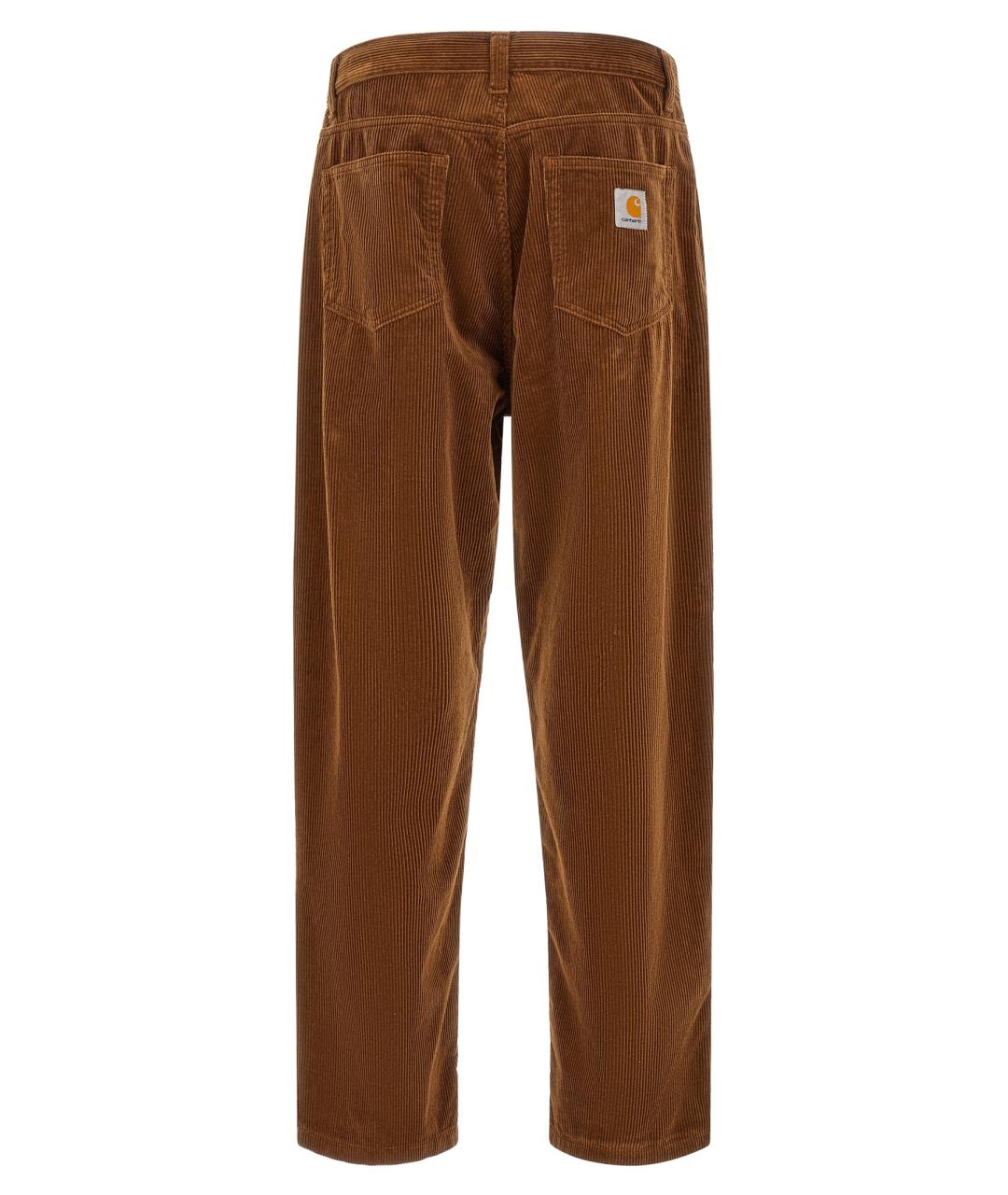 CARHARTT WIP Коричневые хлопковые повседневные брюки, фото 2