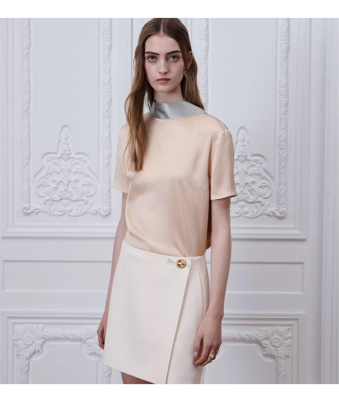 CHRISTIAN DIOR Розовая шелковая блузы, фото 4