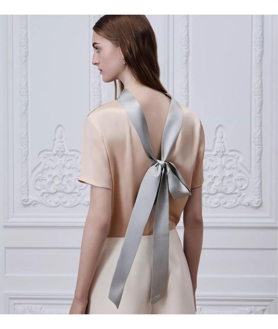 CHRISTIAN DIOR Розовая шелковая блузы, фото 5
