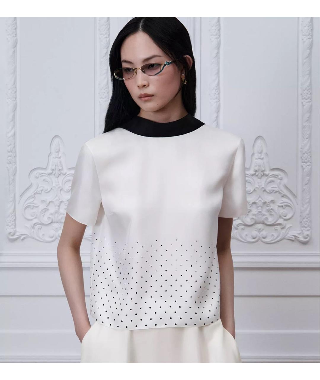 CHRISTIAN DIOR Белая шелковая блузы, фото 4