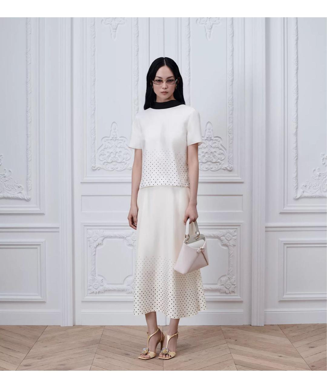 CHRISTIAN DIOR Белая шелковая блузы, фото 3