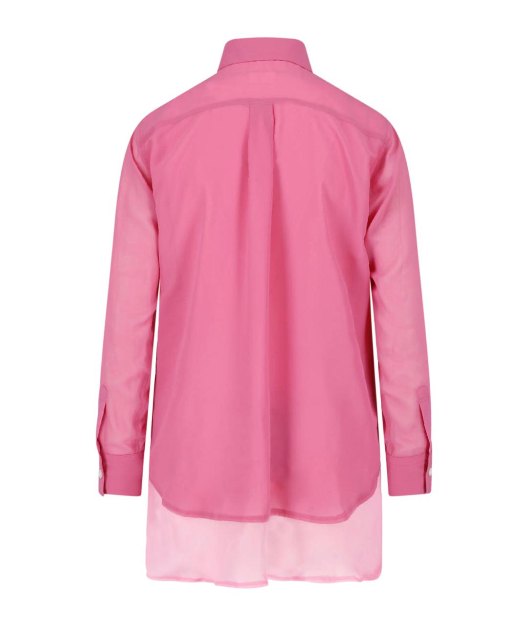 COMME DES GARÇONS Розовая шифоновая рубашка, фото 2