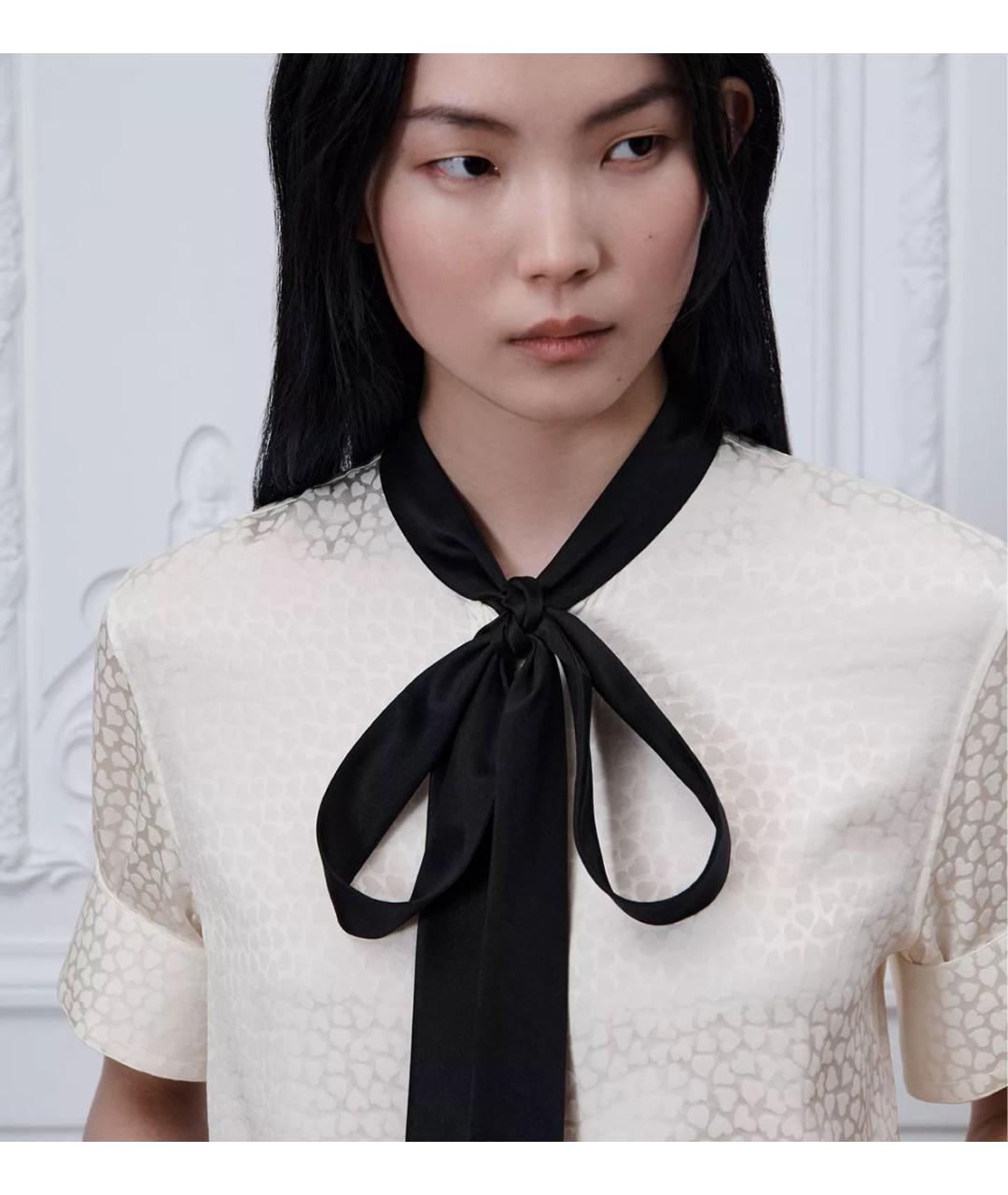 CHRISTIAN DIOR Белая шелковая блузы, фото 5