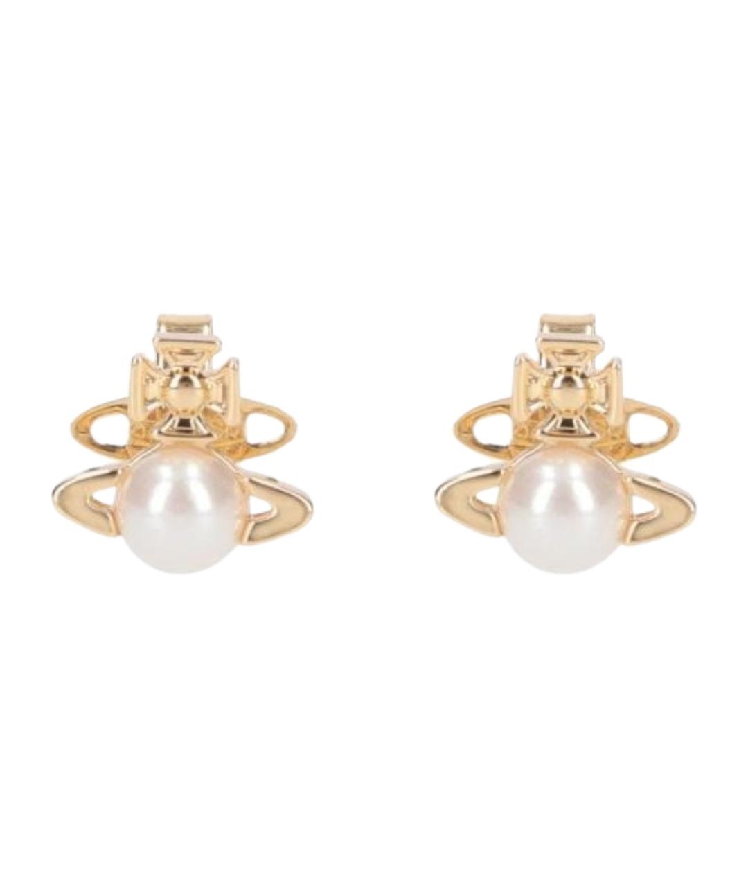 VIVIENNE WESTWOOD Золотые латунные серьги, фото 1