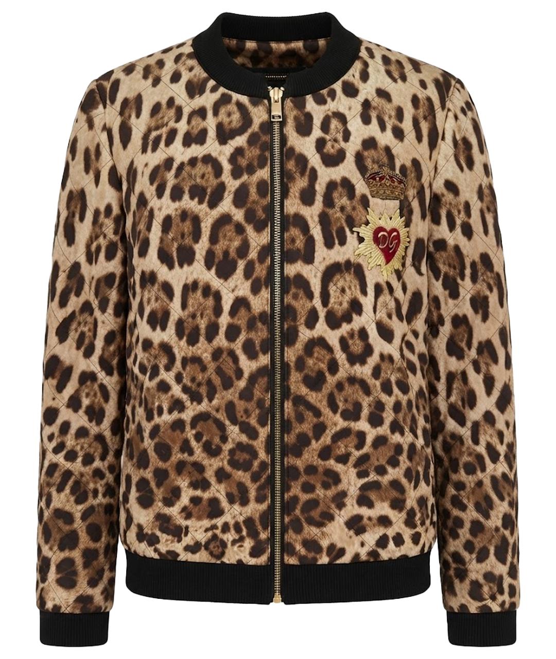 DOLCE&GABBANA Коричневая вискозная куртка, фото 1
