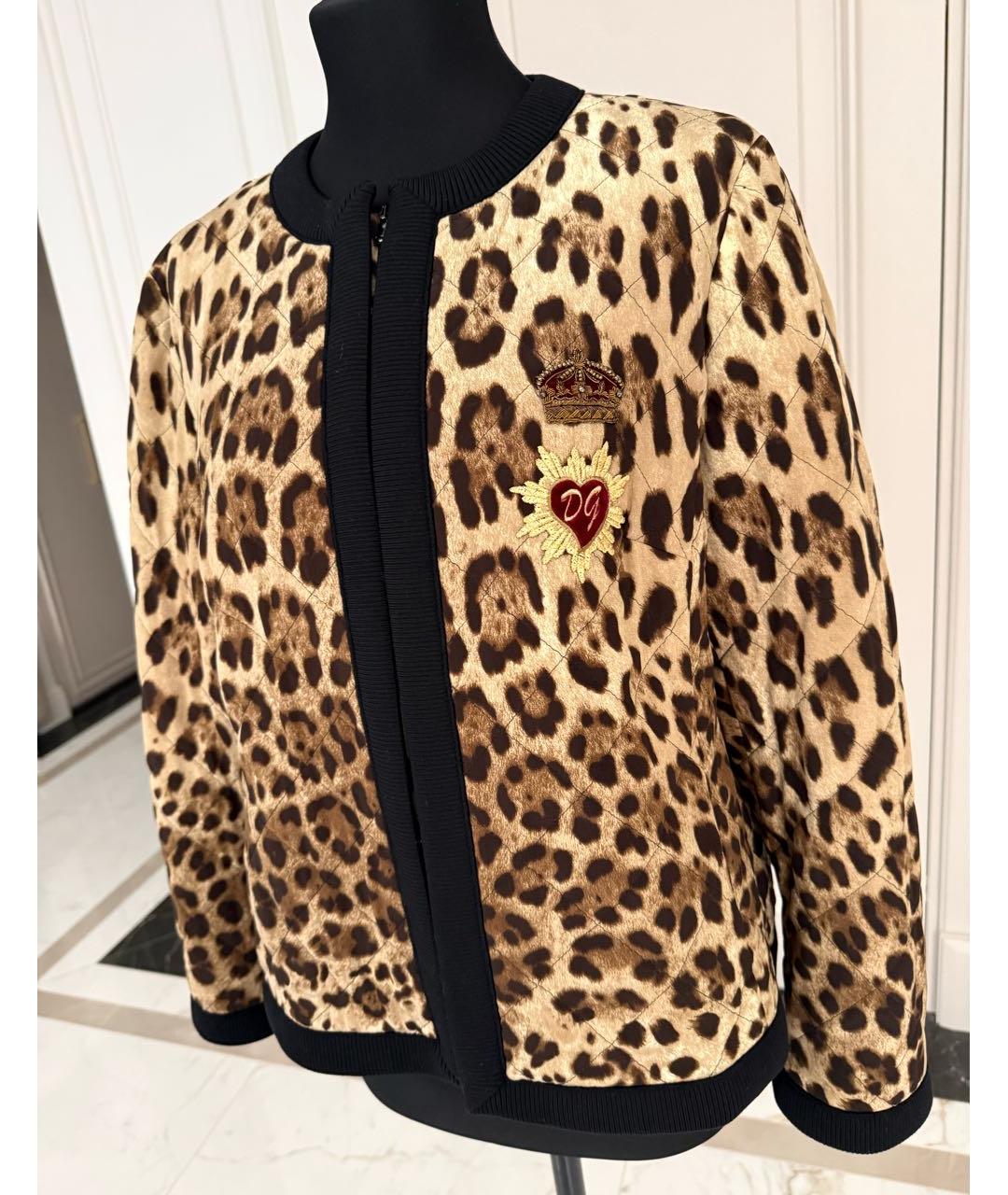 DOLCE&GABBANA Коричневая вискозная куртка, фото 2