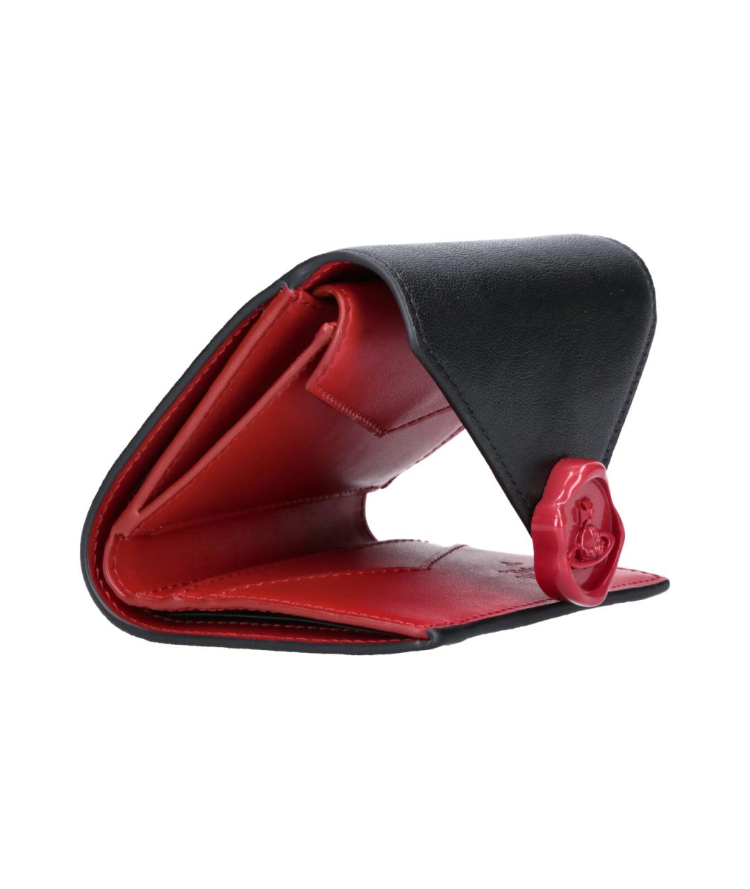 VIVIENNE WESTWOOD Черный кожаный кошелек, фото 5