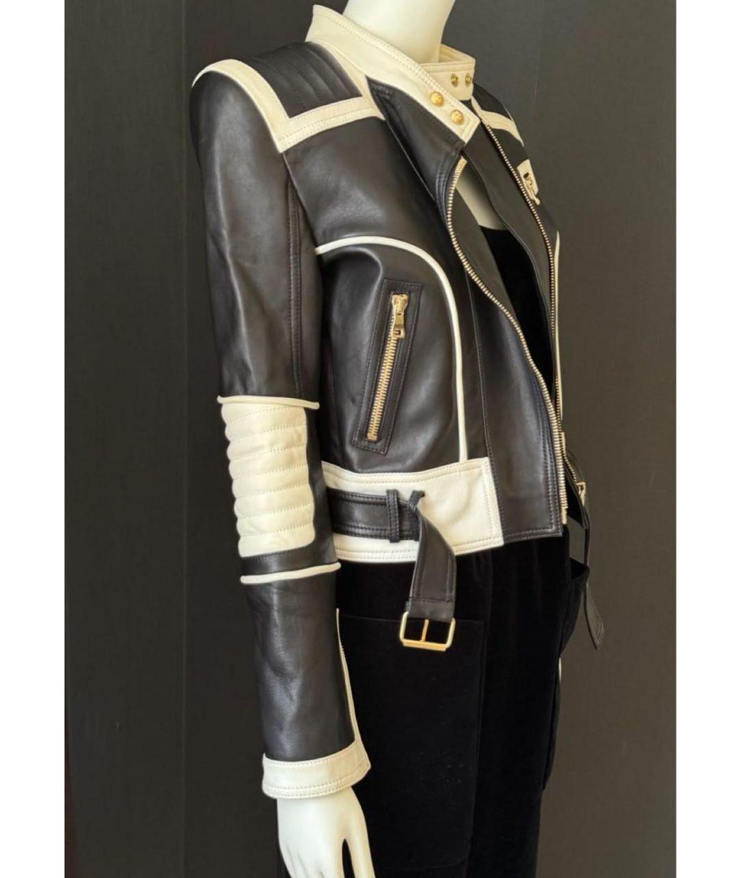 BALMAIN Черная кожаная куртка, фото 3