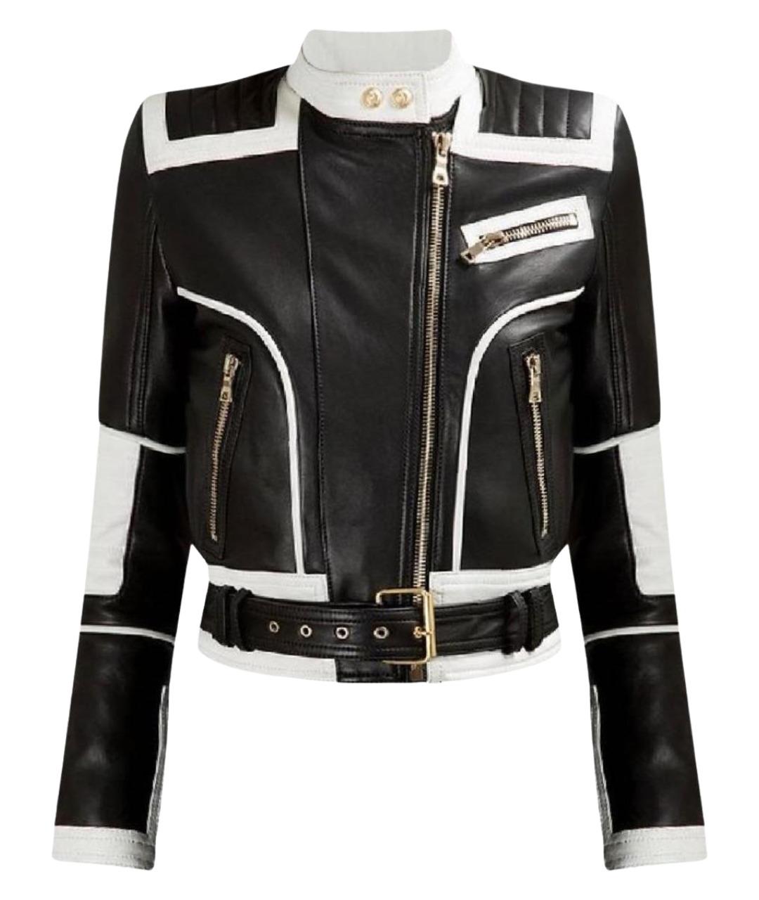 BALMAIN Черная кожаная куртка, фото 1