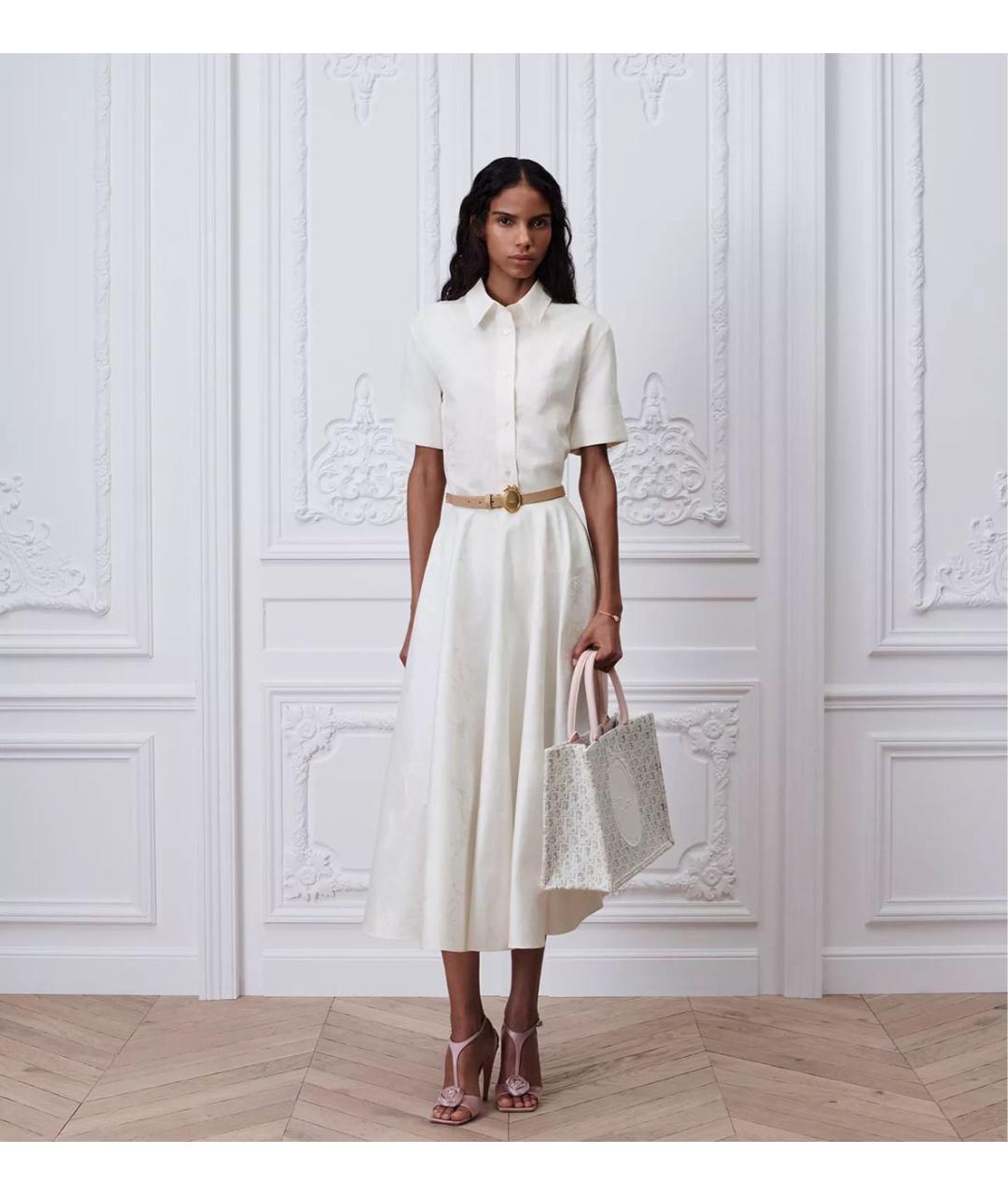 CHRISTIAN DIOR Белая хлопковая блузы, фото 2