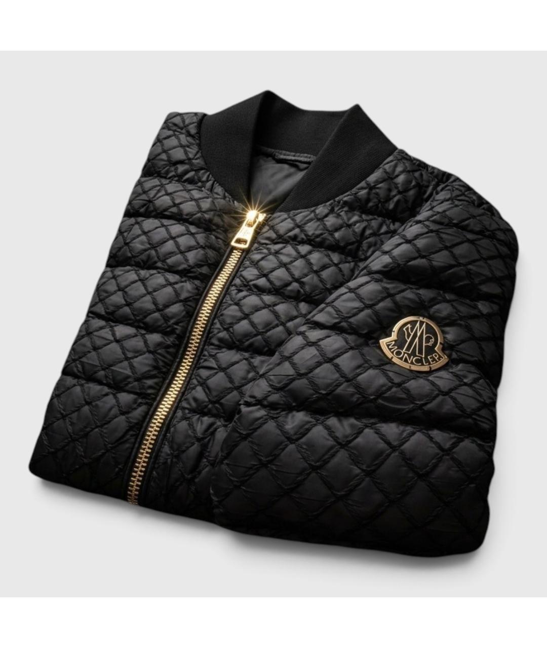 MONCLER Черная нейлоновая куртка, фото 3
