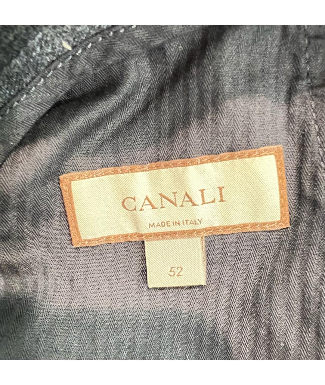 CANALI Темно-синие шерстяные классические брюки, фото 6