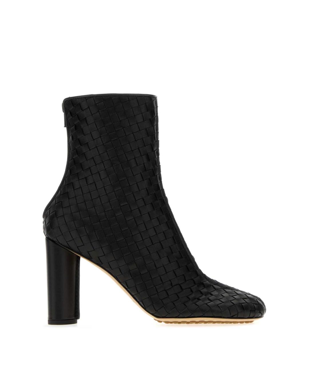 BOTTEGA VENETA Черные кожаные ботильоны, фото 1