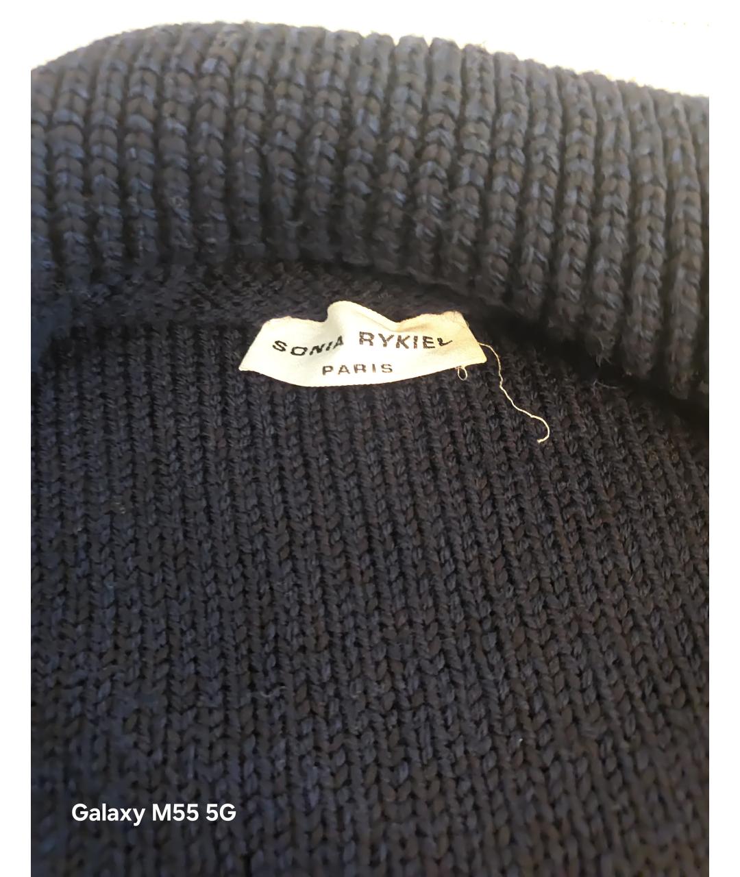 SONIA RYKIEL Темно-синее шерстяное пальто, фото 3