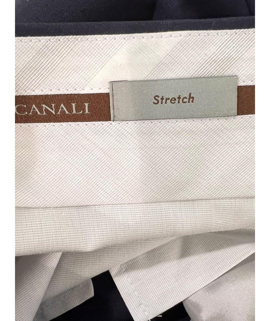 CANALI Синие шерстяные классические брюки, фото 8