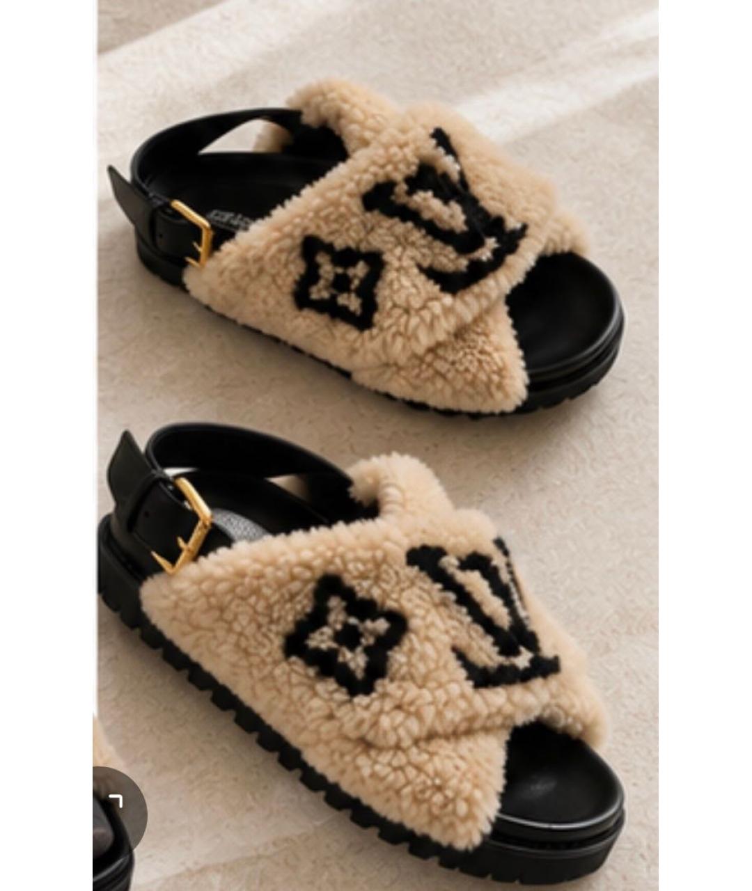 LOUIS VUITTON Бежевые сандалии, фото 9