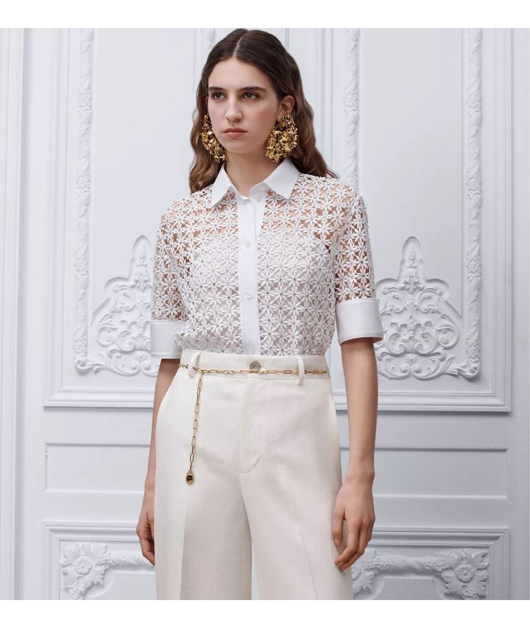 CHRISTIAN DIOR Белая хлопковая рубашка, фото 3