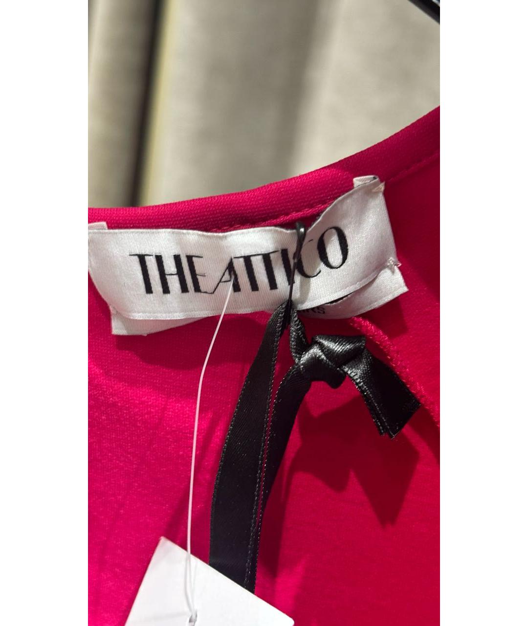 THE ATTICO Фуксия вискозное платье, фото 3