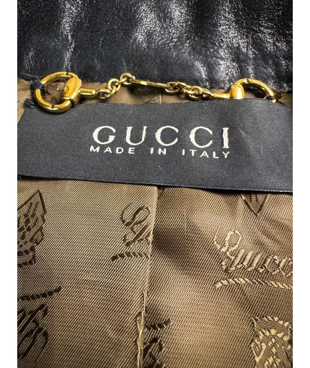 GUCCI Золотая кожаная куртка, фото 7