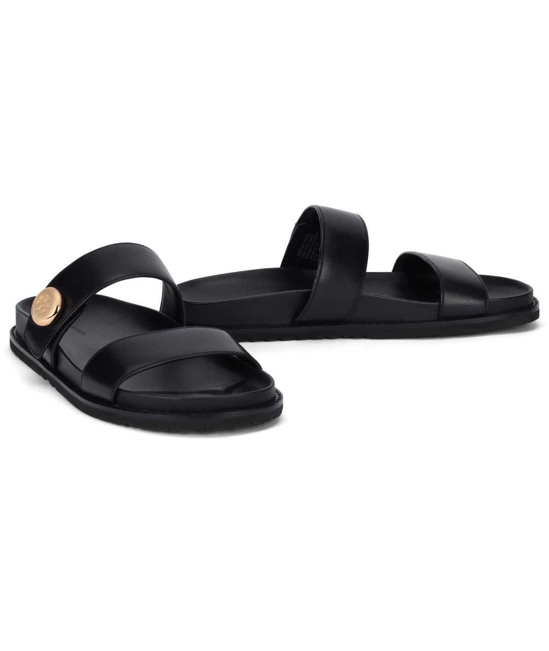 TORY BURCH Черные кожаные сандалии, фото 3