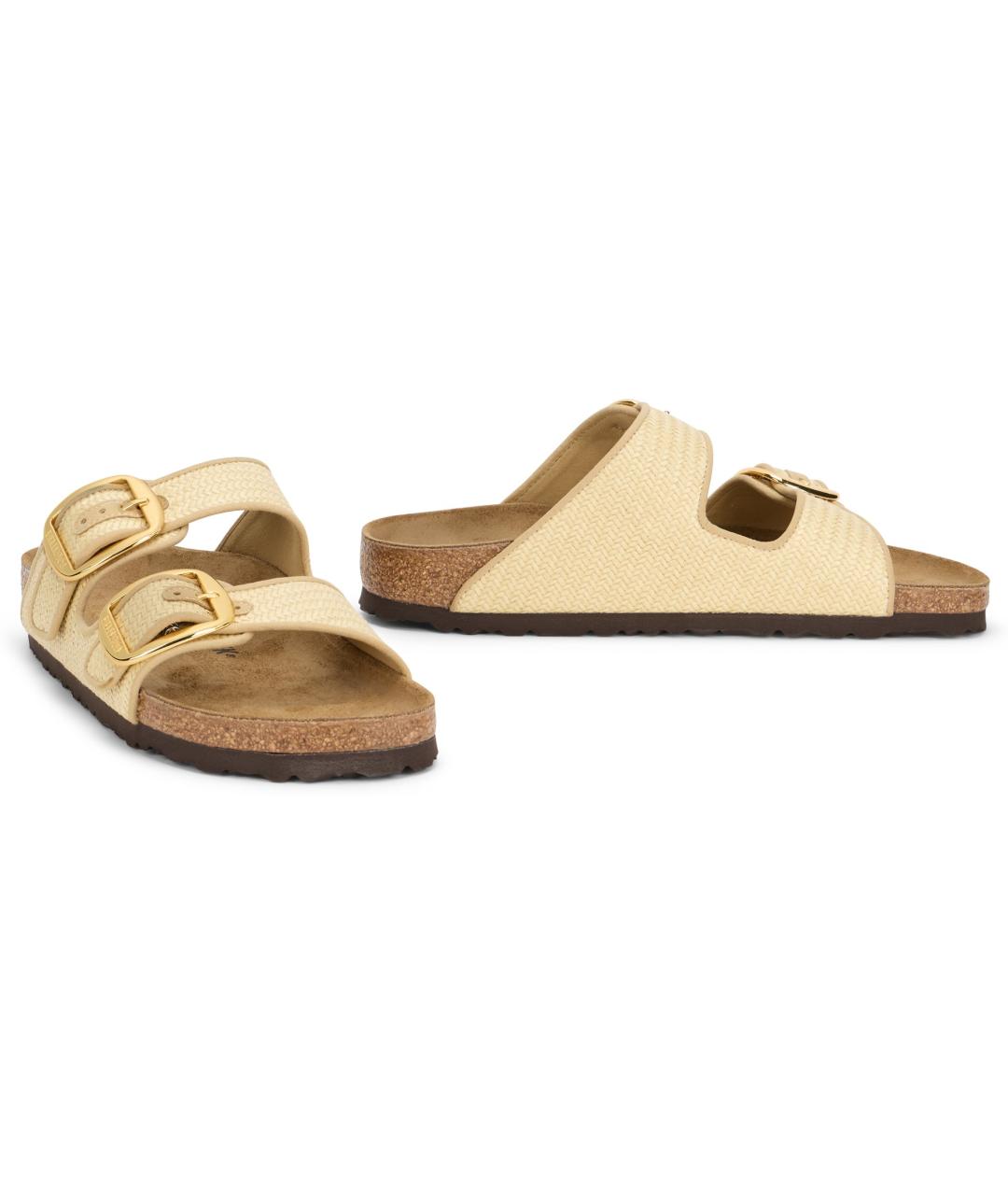 BIRKENSTOCK Бежевые кожаные сандалии, фото 2