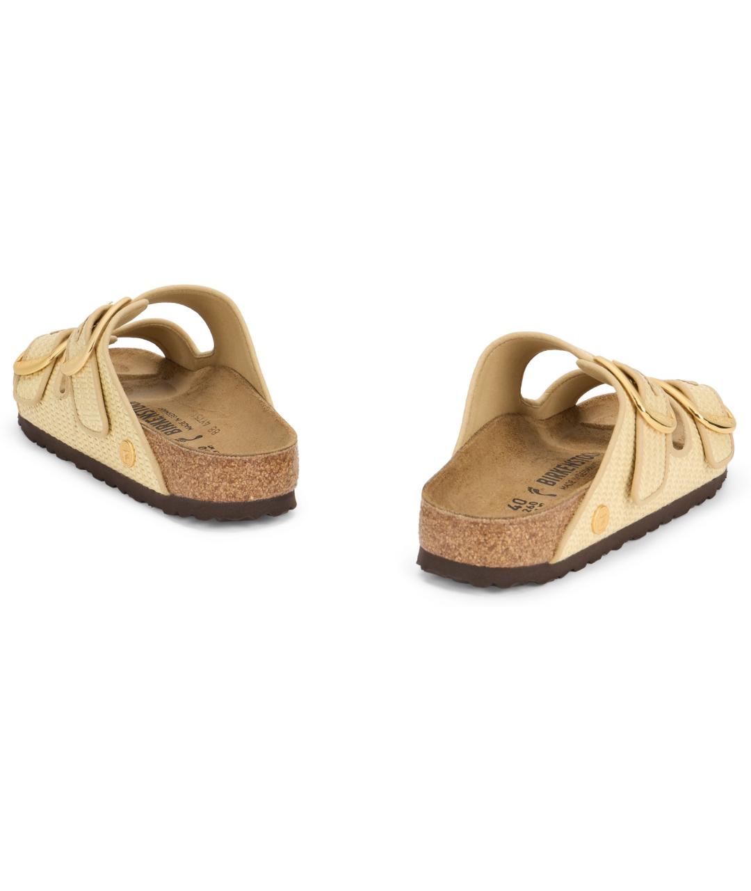 BIRKENSTOCK Бежевые кожаные сандалии, фото 3