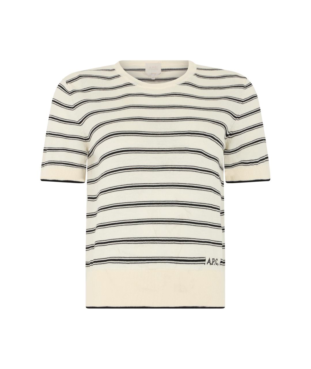 A.P.C. Бежевая хлопковая футболка, фото 1