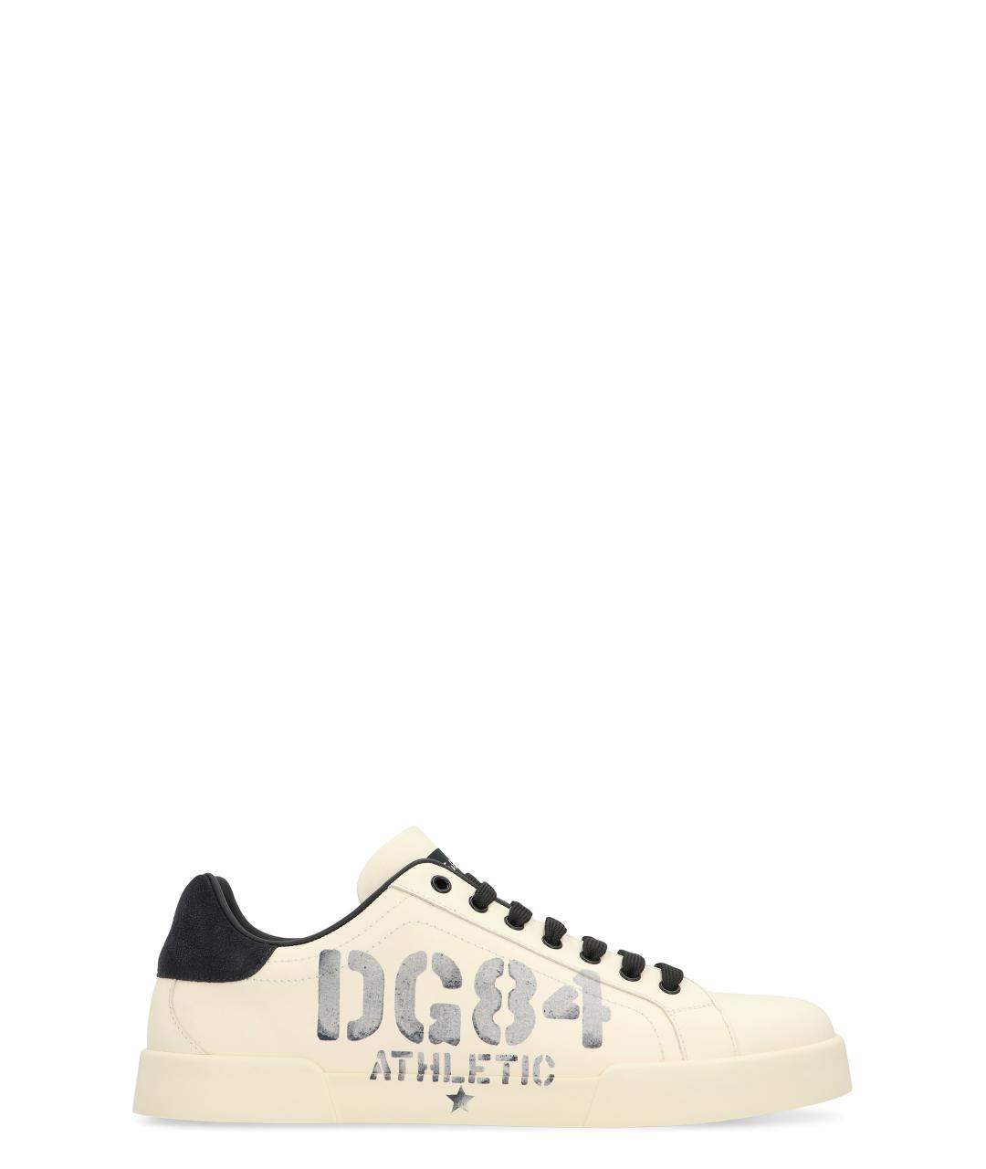 DOLCE&GABBANA Кожаные низкие кроссовки / кеды, фото 1