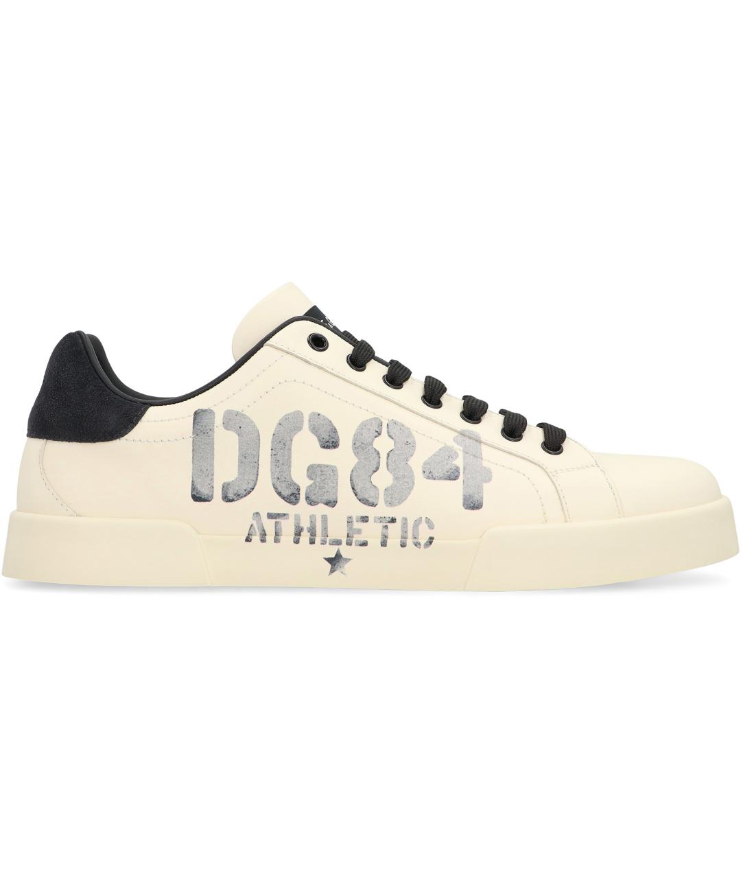 DOLCE&GABBANA Кожаные низкие кроссовки / кеды, фото 2