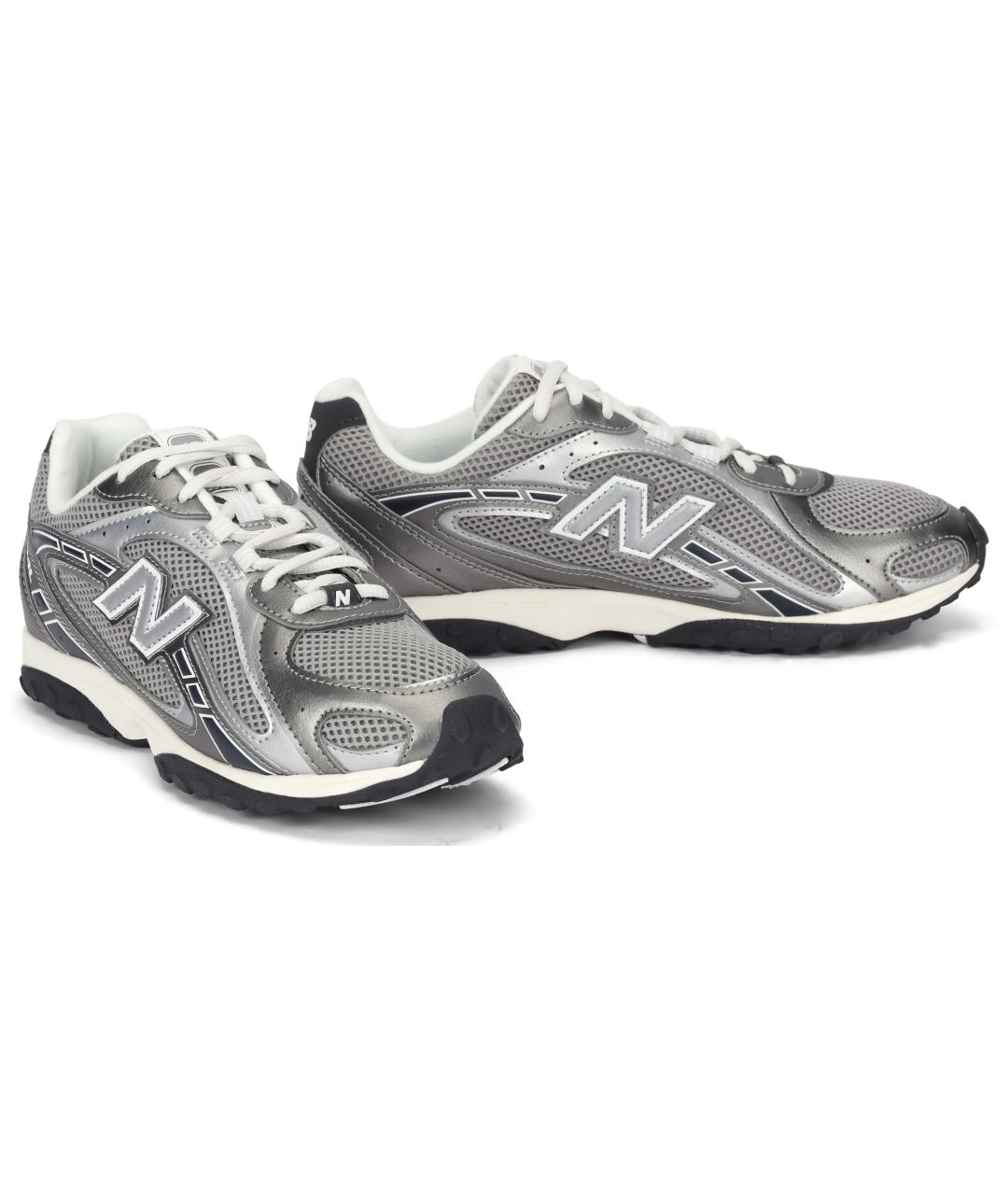 NEW BALANCE Серые кожаные кроссовки, фото 3