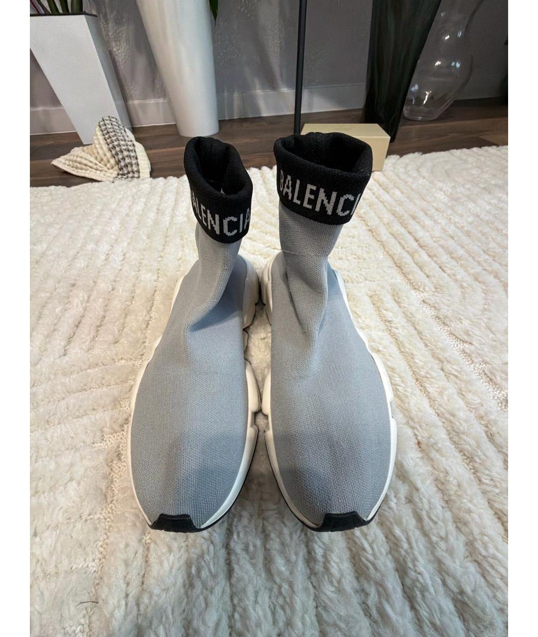 BALENCIAGA Серые текстильные кеды, фото 2