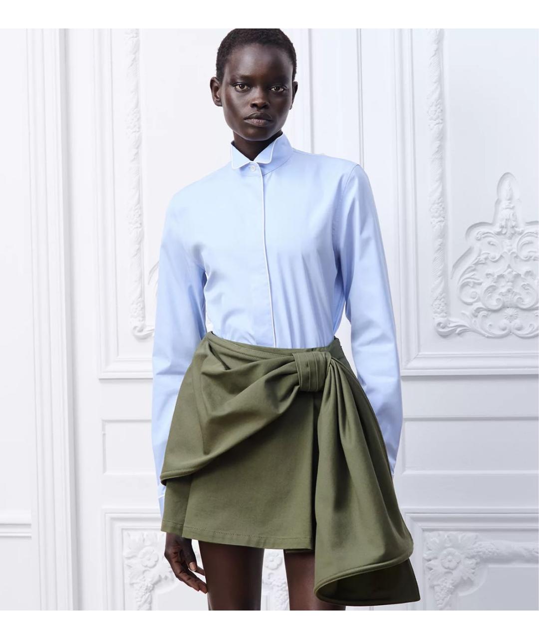 CHRISTIAN DIOR Синяя хлопковая блузы, фото 3