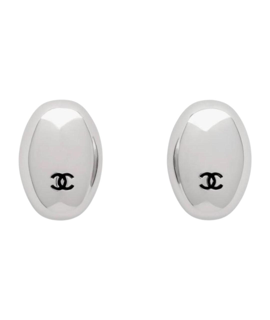 CHANEL Серебряные металлические серьги, фото 1