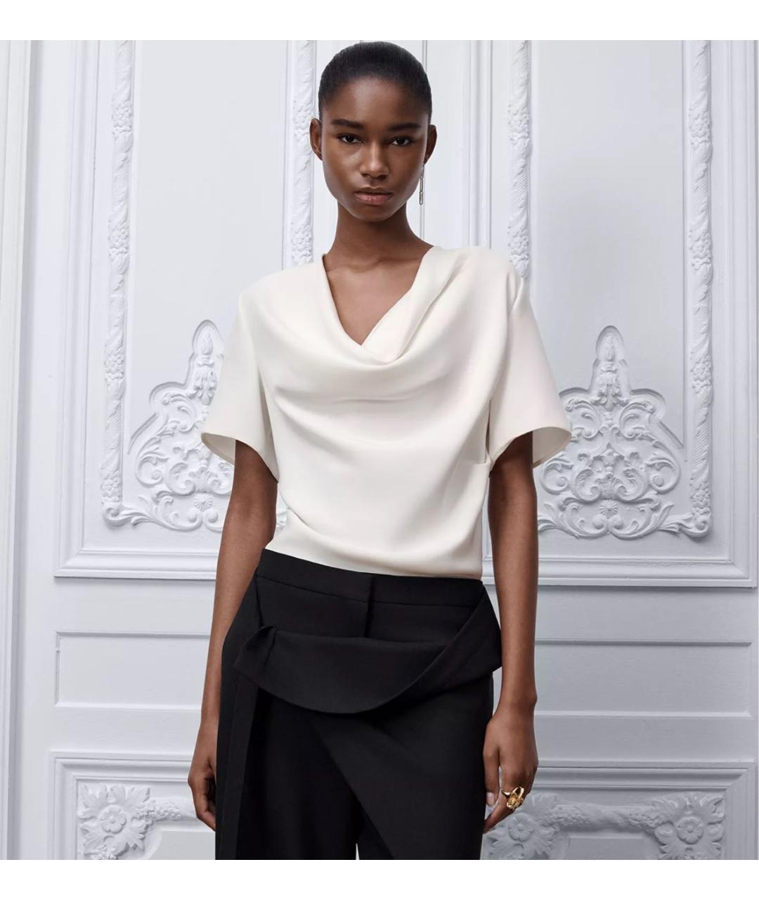 CHRISTIAN DIOR Белая шелковая блузы, фото 3