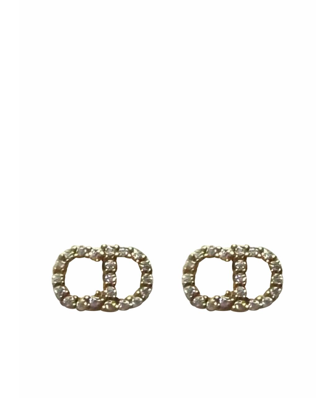 CHRISTIAN DIOR Золотые латунные серьги, фото 1
