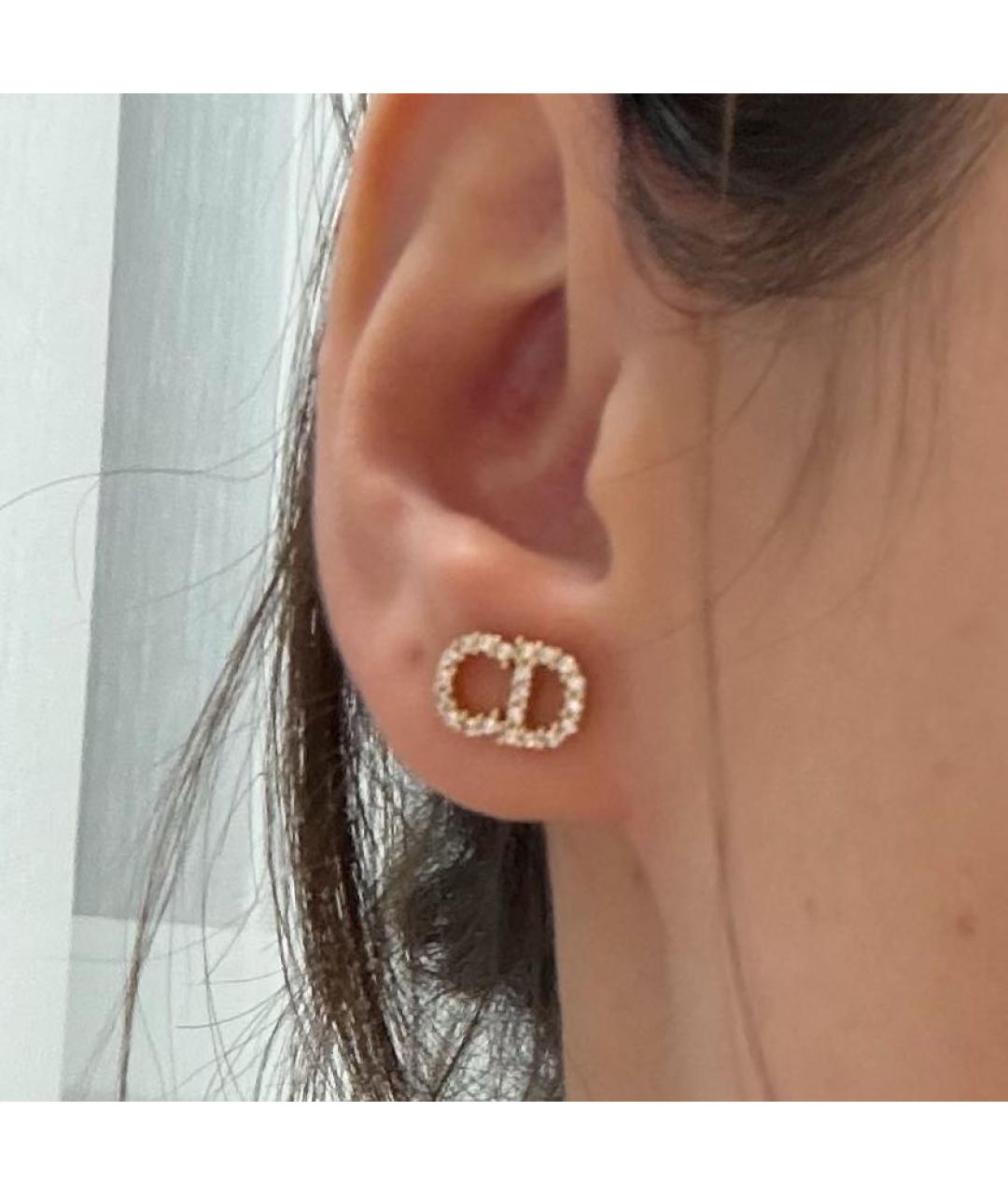 CHRISTIAN DIOR Золотые латунные серьги, фото 2