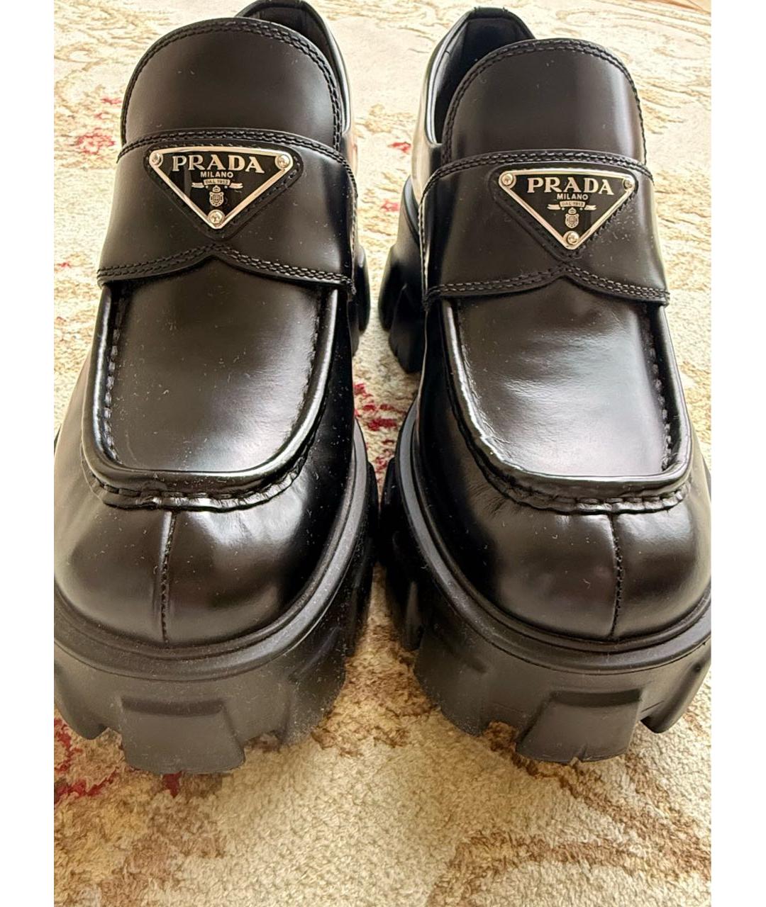PRADA Черные кожаные лоферы, фото 6
