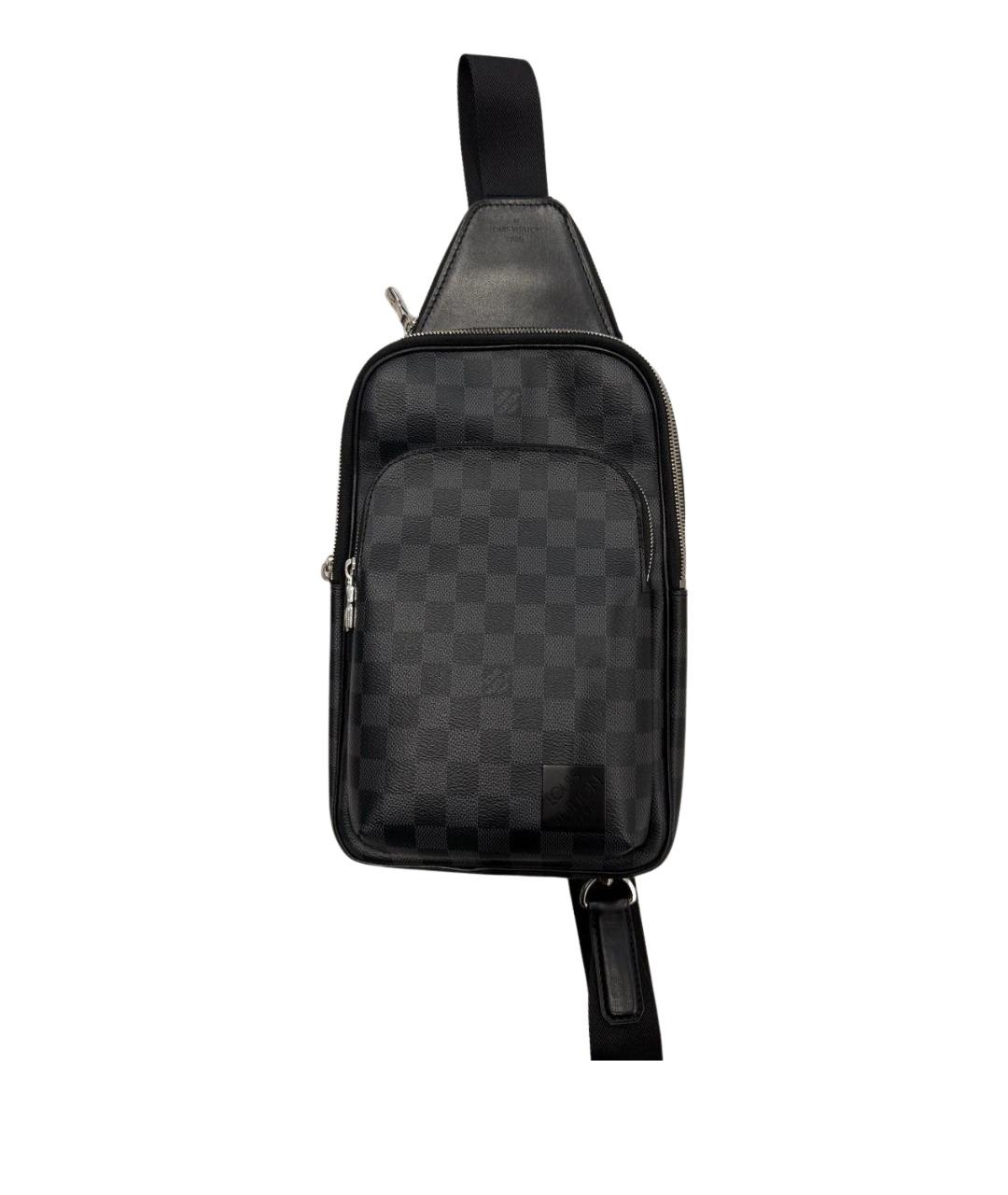 LOUIS VUITTON Черная сумка на плечо из канвы, фото 1