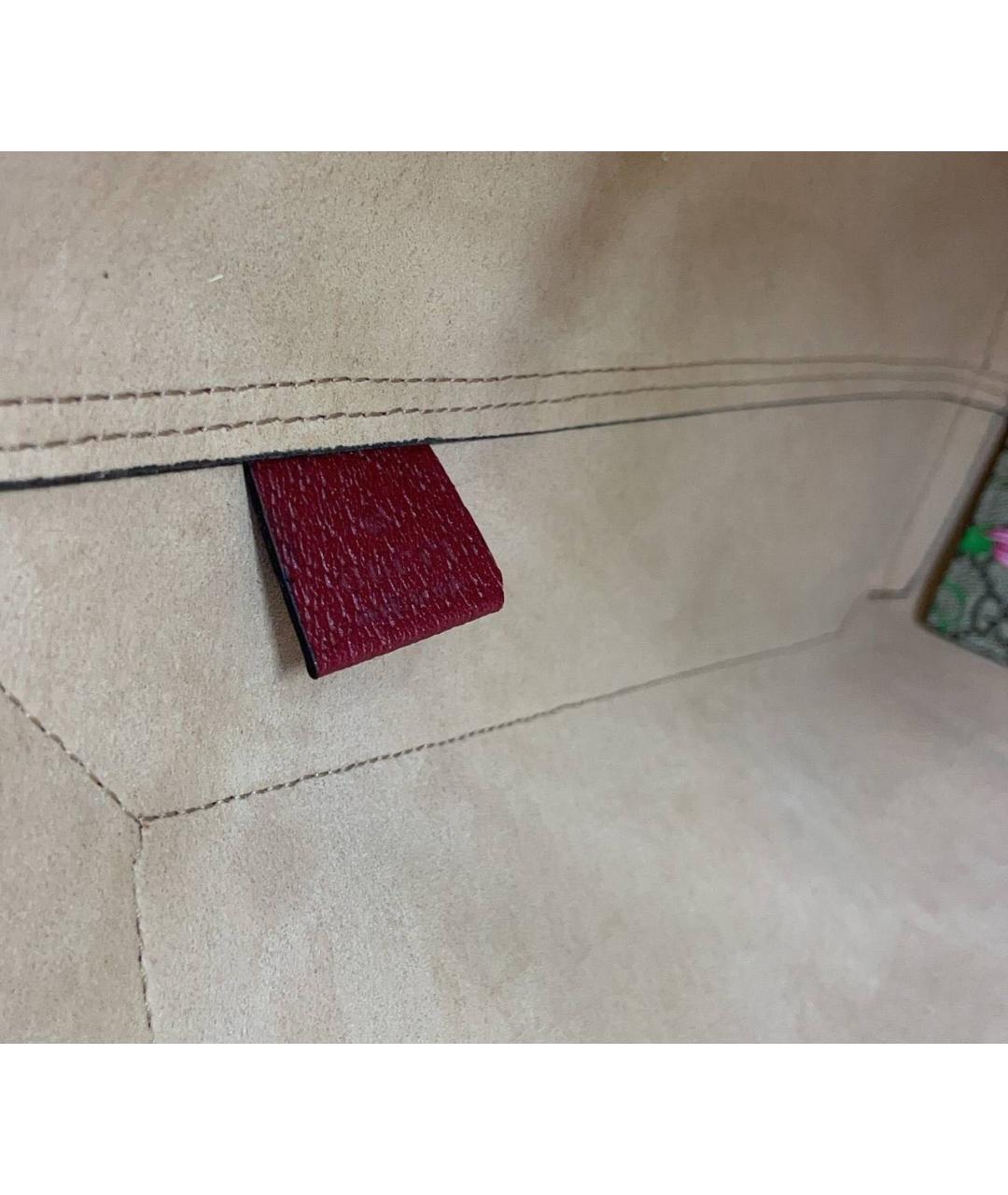 GUCCI Красная сумка тоут из канвы, фото 4