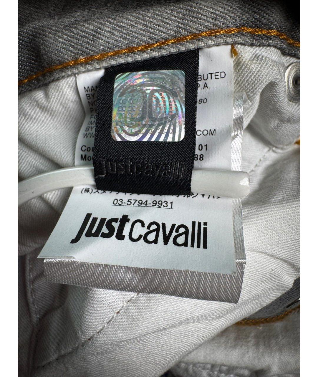 JUST CAVALLI Белые хлопковые прямые джинсы, фото 6