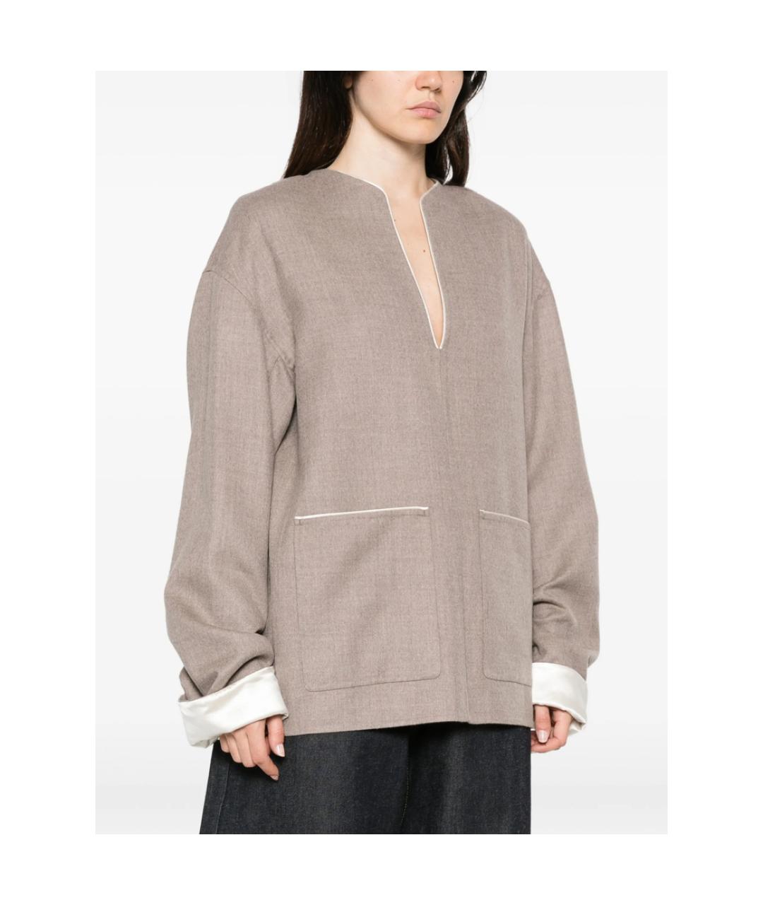 Carven Бежевая блузы, фото 4