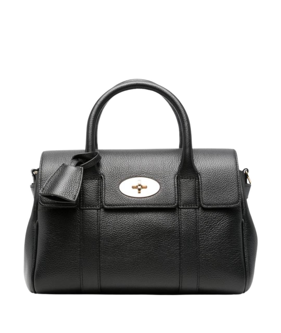 MULBERRY Черная кожаная сумка тоут, фото 1