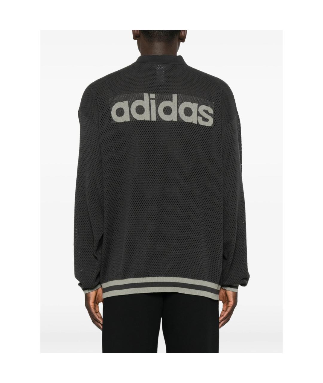 ADIDAS Черный хлопковый джемпер / свитер, фото 5