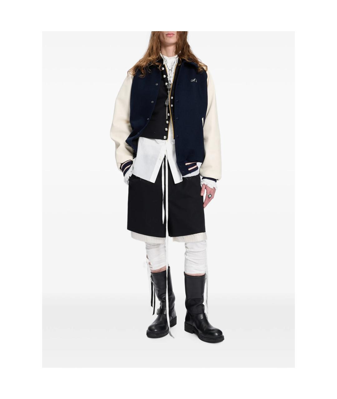 ANN DEMEULEMEESTER Синяя шерстяная куртка, фото 2
