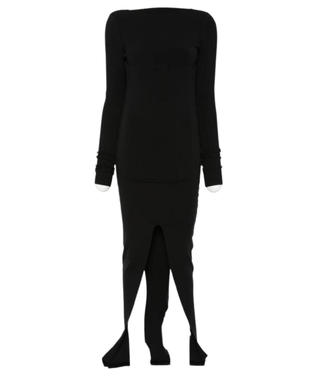 RICK OWENS Черное полиэстеровое платье, фото 1