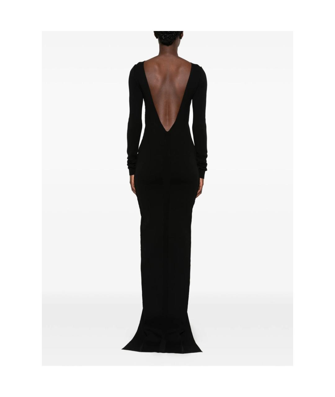 RICK OWENS Черное полиэстеровое платье, фото 4